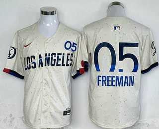 Men's Brooklyn Dodgers #5 Freddie Freeman Cream 2024 City Connect Limited Stitched Baseball Jersey,We sell and wholesale Men's Brooklyn Dodgers #5 Freddie Freeman Cream 2024 City Connect Limited Stitched Baseball Jersey on line form chian!